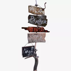 Warning sign 3D model