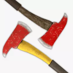 Well-Worn Fire Axe Low-poly 3D model