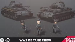 WW2 DE Tank Crew Low-poly 3D model