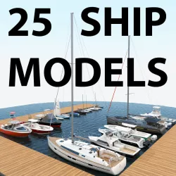 25 Yacht and Boats models 3D model