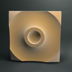 3d panel Round 3D model