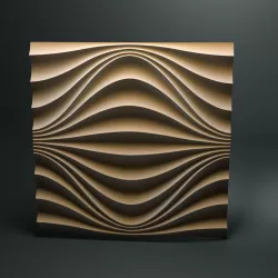 3d panel Wave vol 1 3D model