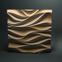 3d panel Wave vol 2 3D model