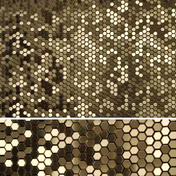 3D panels GOLDEN Hexagon 3D model