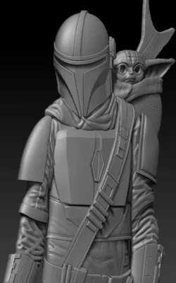 3d STL model for CNC The Mandalorian 3D model