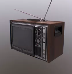 80s Retro Television Low-poly 3D model