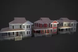 Abandoned House Low-poly 3D model