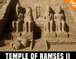 Abu Simbel Egypt Temple of King Ramses II King and Queen PBR Low-poly 3D model