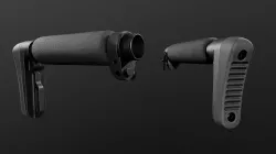 ACE Ultra Lite AR15 Entry Length Stock Low-poly 3D model