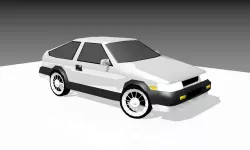 AE86 Toyota Corolla Levin Low-poly 3D model