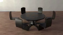 Aero round dinning Table  3D model