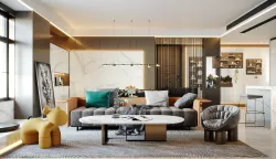Aesthetic Interior Scene 01 3D model