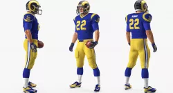 American Football Player Los Angeles Rams Standing Pose 3D model