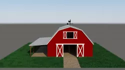 American style barn 3D model