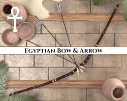Ancient Egyptian Bow and Arrow Low-poly 3D model