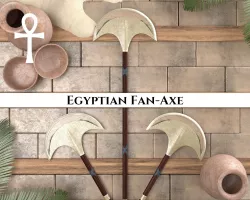 Ancient Egyptian Fan Axe Low-poly 3D model