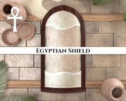 Ancient Egyptian Shield Low-poly 3D model