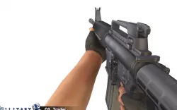 Animated Arm with M416 Riffle Lowpoly 3D Model Low-poly 3D model