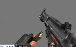 Animated Arm with MP5 Gun Lowpoly 3D Model Low-poly 3D model