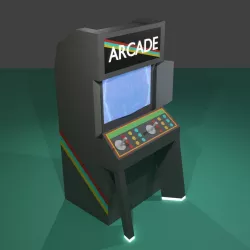 Arcade Machine Xtension Alpha-Cada Low-poly 3D model