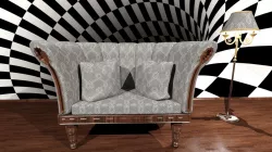 Armchair Shelly Low-poly 3D model
