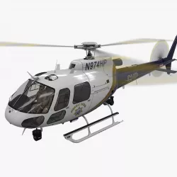  AS-350 California Highway Patrol Animated Low-poly 3D model