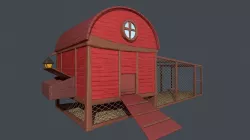 Asset - Cartoons - Farm - Hencoop  Low-poly 3D model