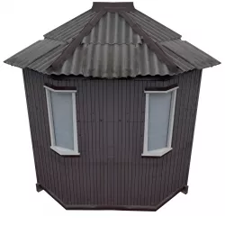Balcony metais 01 44 Corner window for Russia Low-poly 3D model