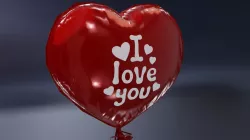 Balloon Heart Shaped Low-poly 3D model