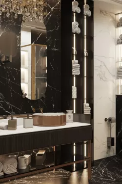 Bathroom Modern Luxury Interior Scene and Corona Render 3D model