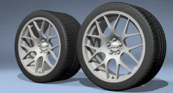 BBS CH-R Alloy wheels with PZERO tires 3D model