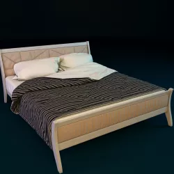 Bed in the style of 3D model