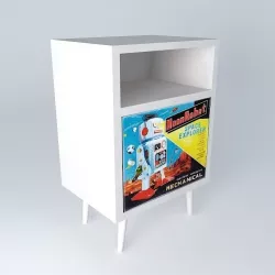 Bedside child vintage ROBOT houses the world 3D model