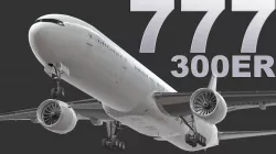Boeing 777-300ER  Low-poly 3D model