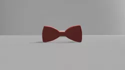 Bow Tie ring red colour 3D model
