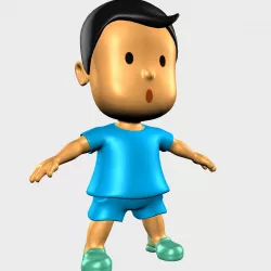 Boy Character Cartoon 3D model