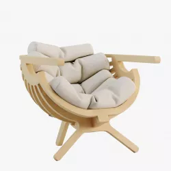 Branca Shell Chair 3D model
