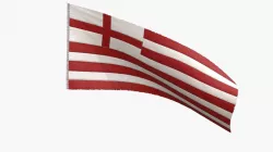 British East India Company Flag 1600-1707 Low-poly 3D model