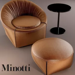 Capri armchair minotti 3D model