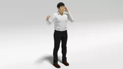 Cartoon Man In Pain 3D model