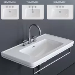 Ceramica Catalano Canova Royal Wall-mounted Washbasin Low-poly 3D model