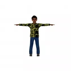 Character  rig with facial rigged uv unwraped texture game vr  Low-poly 3D model