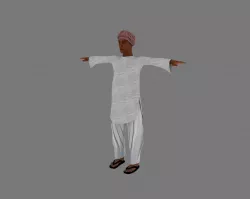 Character with facial rig uv unwraped texture material  Low-poly 3D model