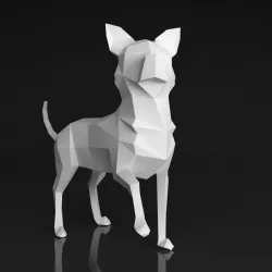 Chihuahua Low-poly 3D model