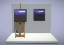 Cloud - Oil Painting  Low-poly 3D model