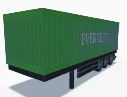 Container Trailer Evergreen 3D model