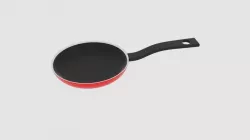 Curve Frying Pan  Low-poly 3D model