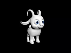  cute goat cub Low-poly 3D model
