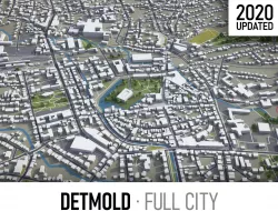 Detmold - city and surroundings Low-poly 3D model