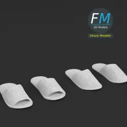Disposable slippers 3D model